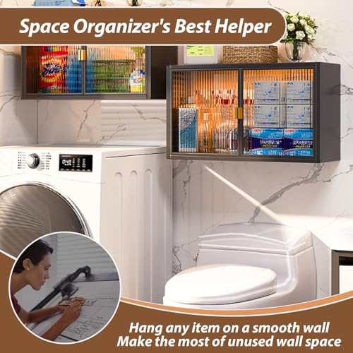 Armario de cocina de pared sin perforaciones multiusos de ancho regulable 5