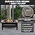 Pure Garden 50-155 Wood Burning Fire Pit Set Includes Screen, Cover and Log Poker-for Outdoor and Patio, 32-inch Marble Tile Square Firepit, Bronze