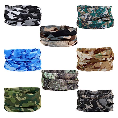 Image of Elastic Headwear Bandana Headband Half Face Mask Scarf Neck UV Sun Protection