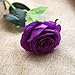 Laelfe 12 pcs Artificial Roses Flowers Long Stem Fake Silk Rose for Home Wendding Decorations (Purple)