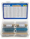 BOJACK Resistor Assortment Kit 1 Ohm - 1M Ohm 1/2W Metal Film Resistor Assortment Resistor Kit (25 Values 1000 Pcs)