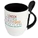 Städtetasse Bad Colberg-Heldburg - Löffel-Tasse mit Motiv Famous Cities in the World - Becher, Kaffeetasse, Kaffeebecher, Mug - Schwarz