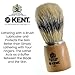 Kent VS70 Natural Badger Bristle Beechwood Shaving Brush for Men for Safety Razor, Shaving Razors for Men. Perfect Lather Shaving Brush for Shave Cream, Shaving Soap. Kent Luxury Shaving Since 1777
