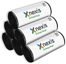 NEXIS | Premium Garbage Bags for Dustbin/Trash Bag | 180 Pcs | Medium 19 X 21 Inches | 30 Pcs x Pack of 6.