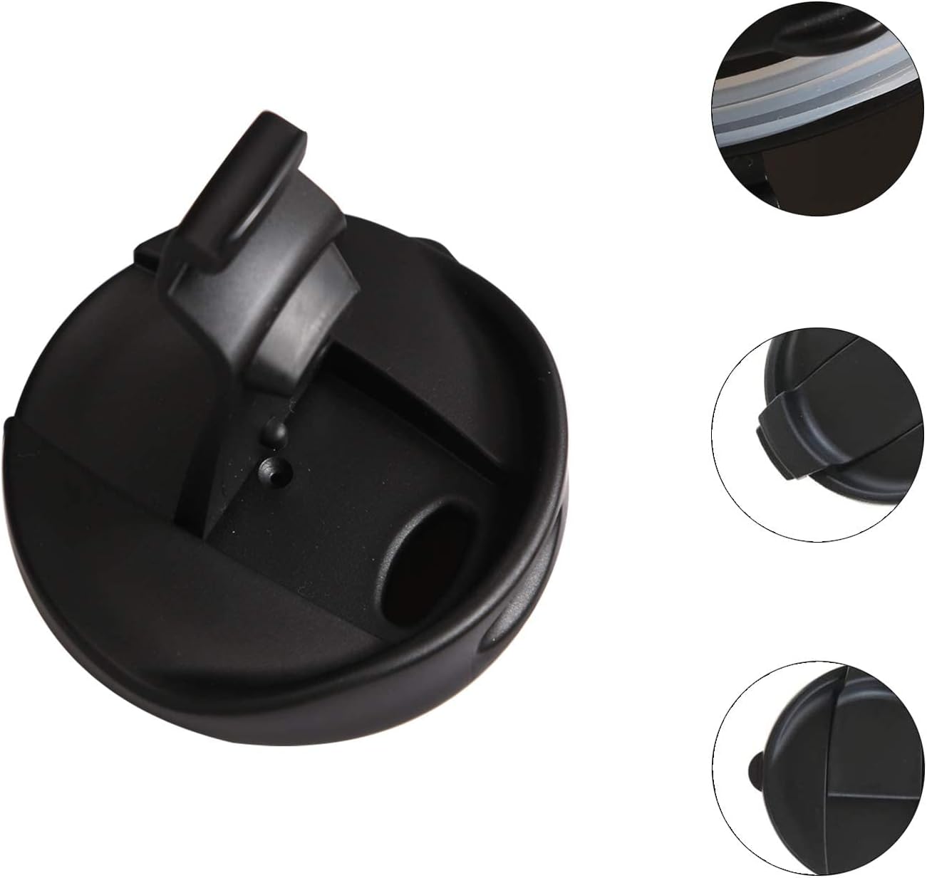 DUSVALLY 17 oz Tall Ceramic Travel Mug with Leak-Proof Lid - Porcelain Coffee Cup for Latte, Cappuccino and Tea, The Great Wave - Image 5