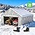 FLOUREE 20x20 FT Heavy Duty Metal Carport with PE Sidewalls, Vertical Roof 2 Car Carport Canopy, Enclosed Car Port for Trucks, Boats, Outdoor Storage