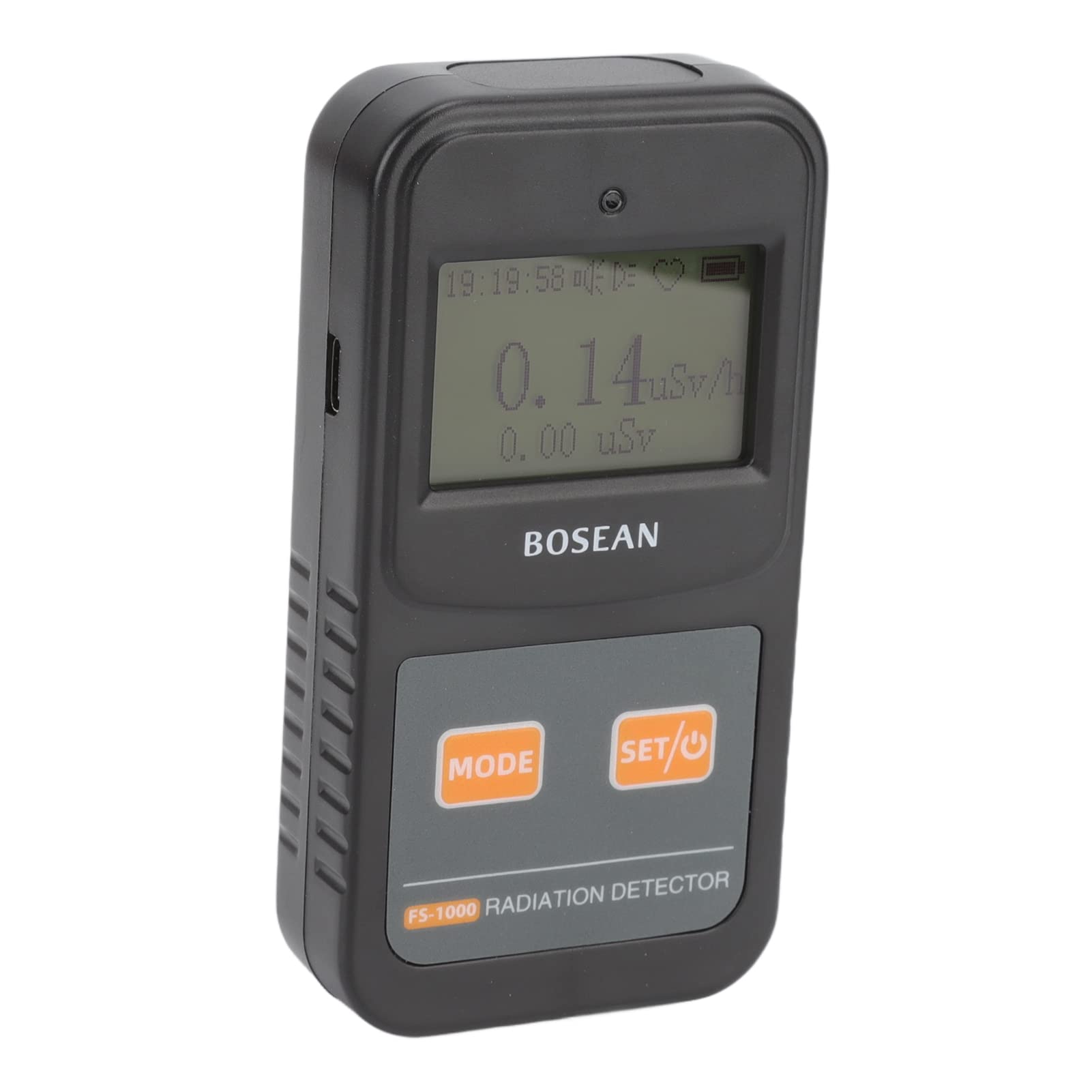 FS 1000 Digital Geiger Counter Nuklearstrahlungsdetektor Beta Gamma Röntgenstrahlen Radio -Detektor Black Professional Tragbares Strahlungsmessgerät für Sicherheit und