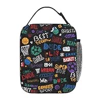 YETTA YANG Sac à Déjeuner Isotherme Réutilisable Noir Et