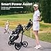 Tivor Electric Golf Push Cart with 24V10Ah Li-Ion Battery, 9 Speed Gears, Extra Large Storage, 2-Stage Folding with E-Brake, Travels Up and Downhill at Even Speeds
