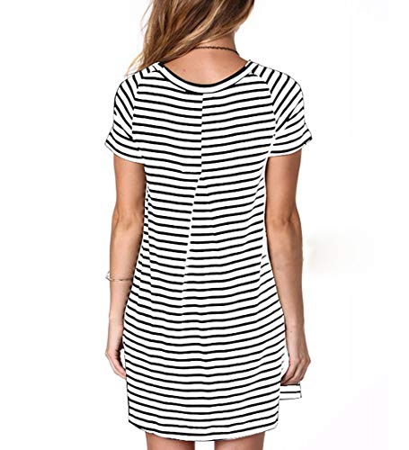 Image of Alaster Women's Casual Summer T Shirt Dress Loose Short Sleeve Tunic Dress with Pocket for Women