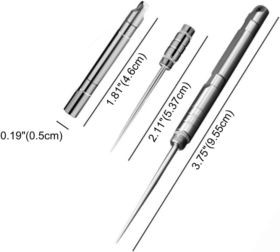 Titanium Alloy Toothpick EDC Reusable Portable Metal Toothpick in Box | Titanium alloy toothpick, Mini size, Portable, Reusable, EDC tool, Silvery, 2 keyrings in box, Outdoor