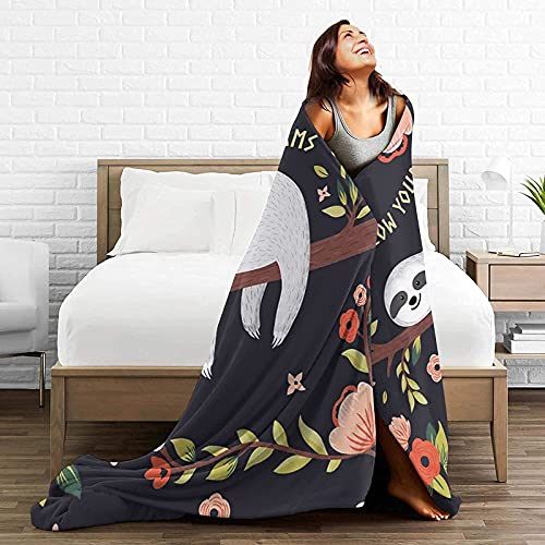 Uhankru Sloth Blanket 60 Inx50 In Animal Blanket Ultra Soft Flannel Throw Blankets For Couch Bedroom For Kids Adults, Destroyfungal #TOP5