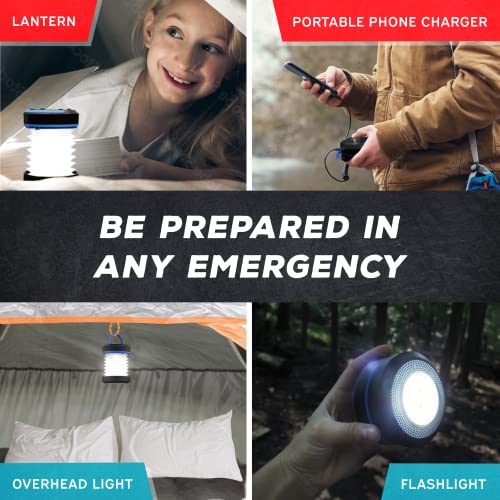 Kizen Solar Lantern - Collapsible Led Camping Lantern - Rechargeable Solar - Usb Portable Lamp And Phone Charger For Emergency, Power Outage, Hurricane - Tent Lights, Hiking, Backpacking Gear, Yellow #TOP5