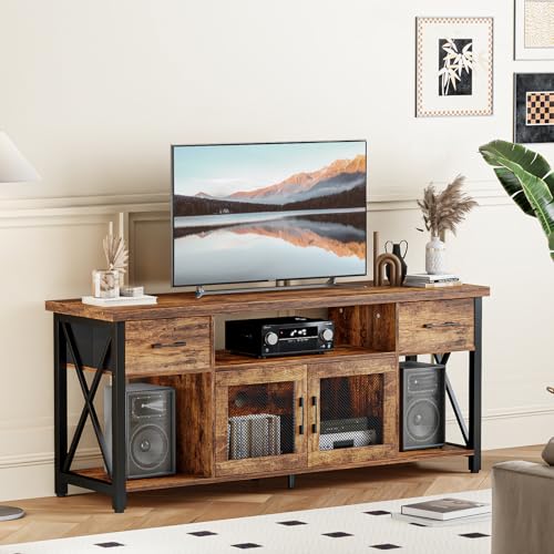 Generisch TV Schrank, TV Board im Industriestil,140cm Fernsehtisch mit Zwei...