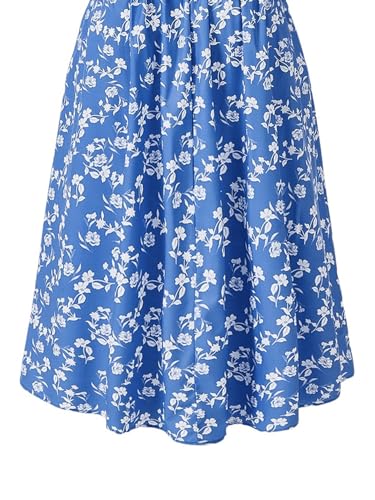 Image of Floerns Women's Plus Size Boho Disty Floral High Waist Flowy Shirred Midi Cami Dress