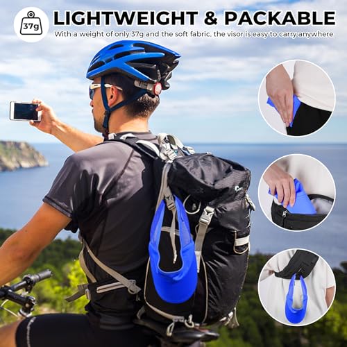 Image of Sukeen 3 Pack Sports Sun Visor Men Women Lightweight Packable Cooling Stretchy Visor Hat for Running, Tennis, Golf