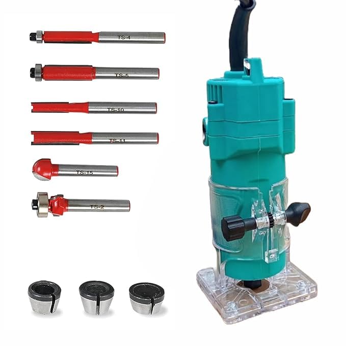 Global Trust, EON POWER Wood Trimmer/Router 850 Watt With 6-Pieces ...