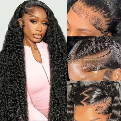 Kdmidun 13x6 Deep Wave Lace Front Wigs Human Hair 200...