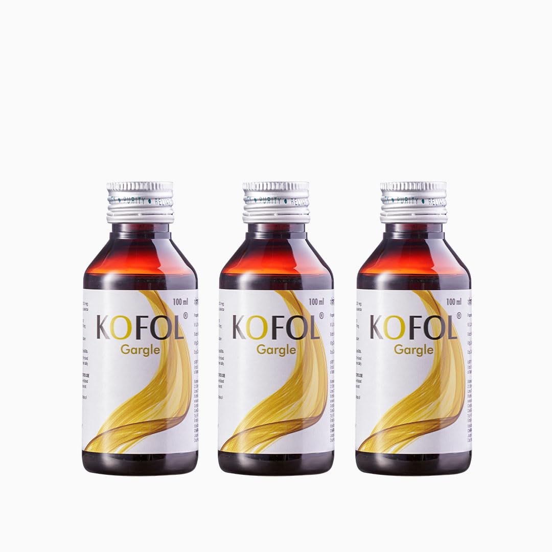 Charak Pharma Kofol Gargle for Cough & Cold and Sore Throat | Herbal | 300ml - 100 ml Each | Pack of 3 (B09Q6BV5Y5) Amazon Price History, Amazon Price Tracker