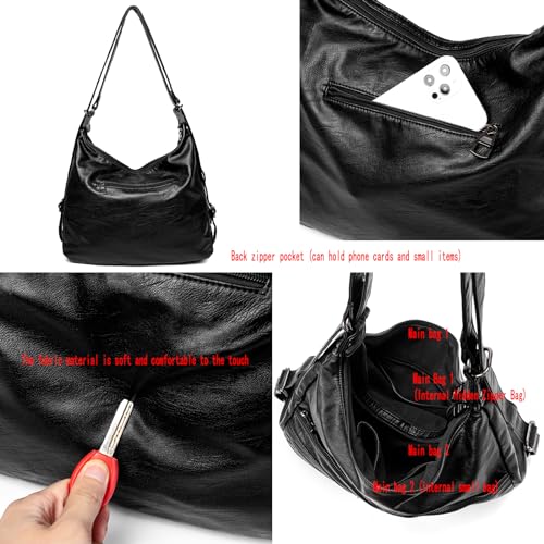 Crossbody Bag Women's Soft Wash Leather Fashion Multi Bag -1 inch Wide Adjustable Shoulder Strap4