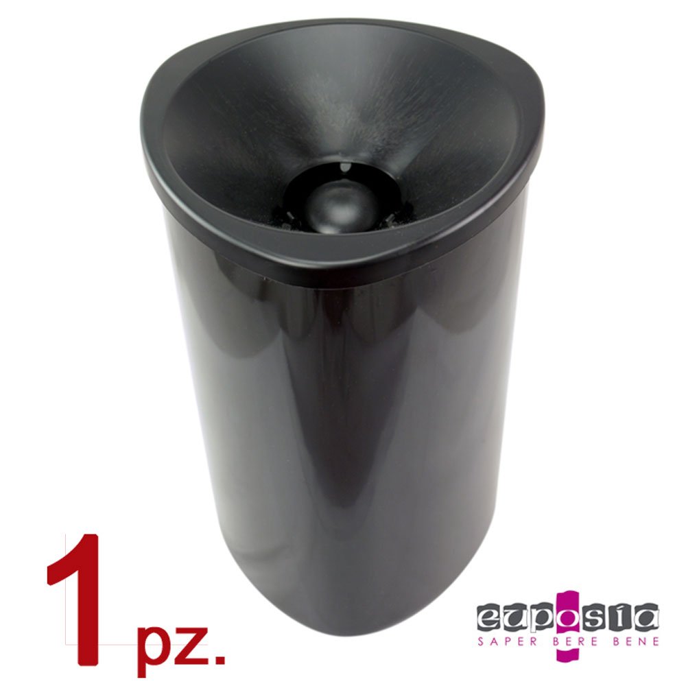 Spittoon - Sputacchiera in Plastica per Degustazioni - MOD. Cylinder 20 Trio Black - capacità: 2.0 Lt. - Colore Nero - By (1)