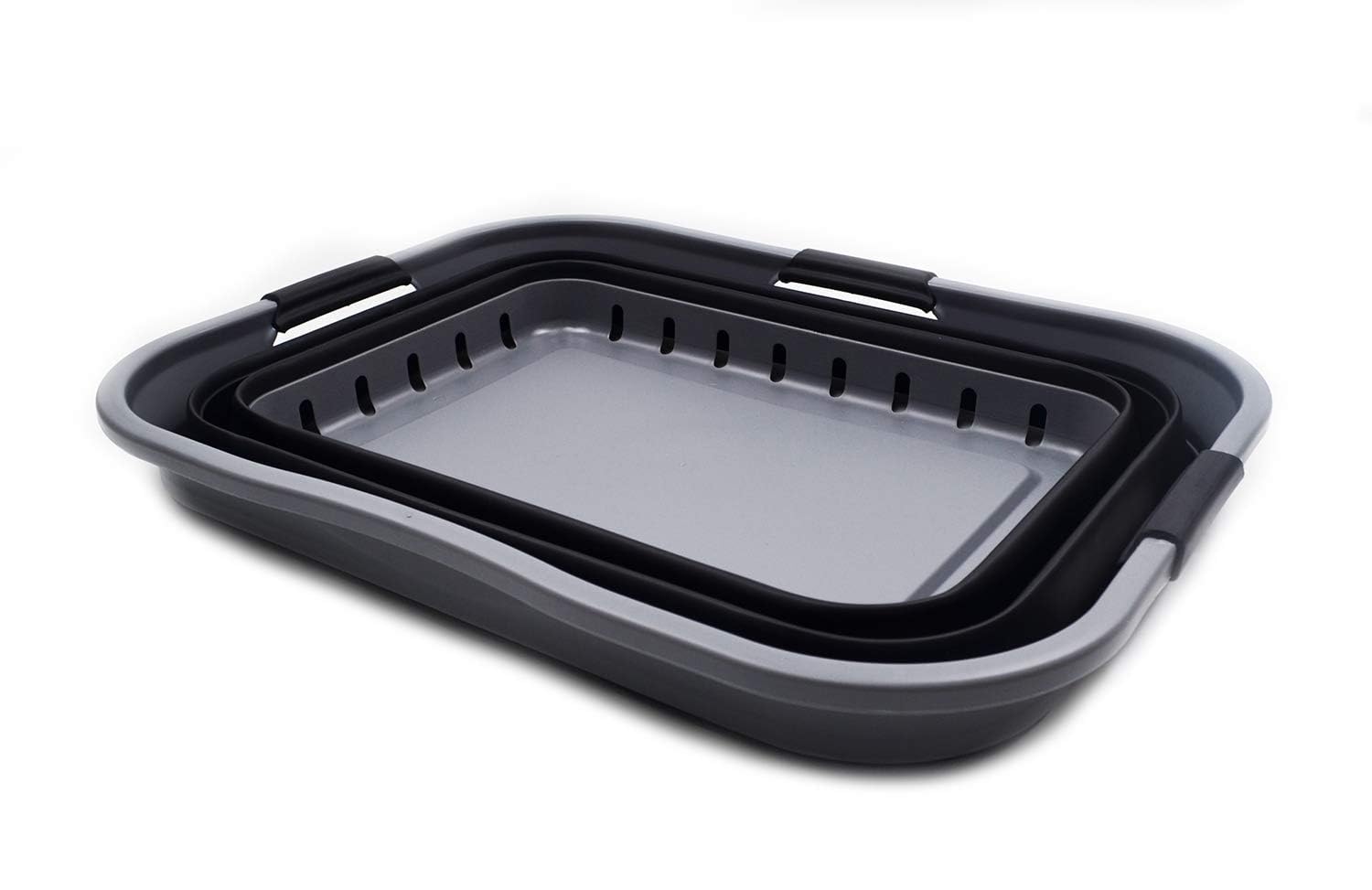 Canasta plegable de plástico para lavandería; recipiente de almacenamiento/organizador desplegable, tina de lavado portátil, cesta para ahorro de espacio 4