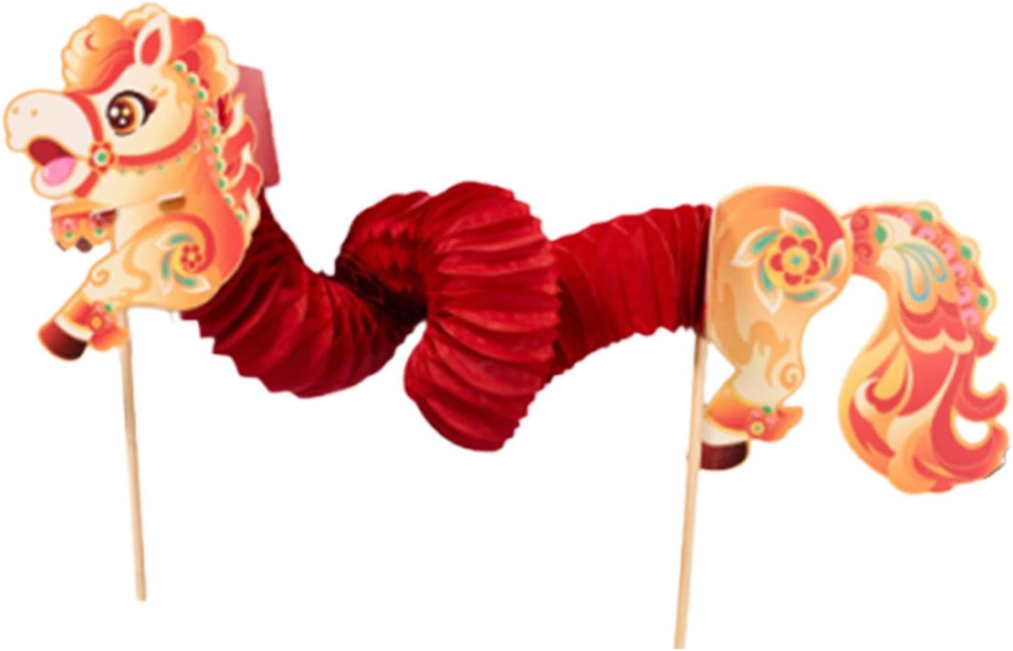 Horse Paper, Crafts, Handmade, Assembly, Toy, Traditional, Crafts, Education, Creativity, Cultivation, New Year, Decoration, Gift, Red and Yellow Horse