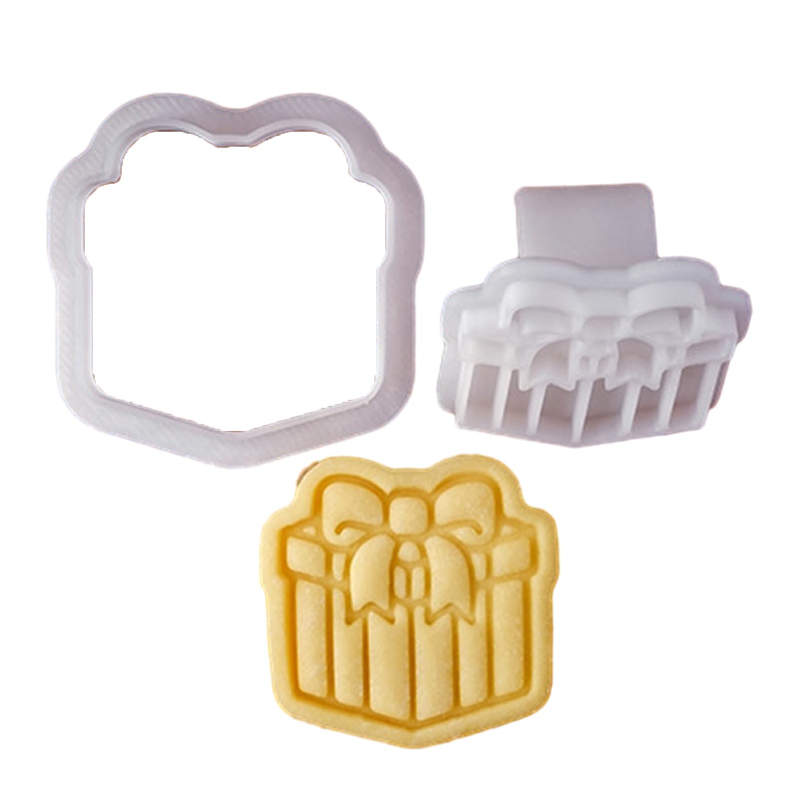 Kalttoy Gift Box Christmas Cookie Christmas Themed Biscuit Molds Baking Cookie Embossing Molds For Festive Baking Mold