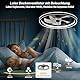 UVWHYZ Flacher Deckenventilator mit Licht & Fernbedienung + APP | 48cm Schwarz (Leise) | LED Deckenleuchte mit 6 Stufen | Dimmbar 3 Farbtemperaturen | Gleichstrommotor