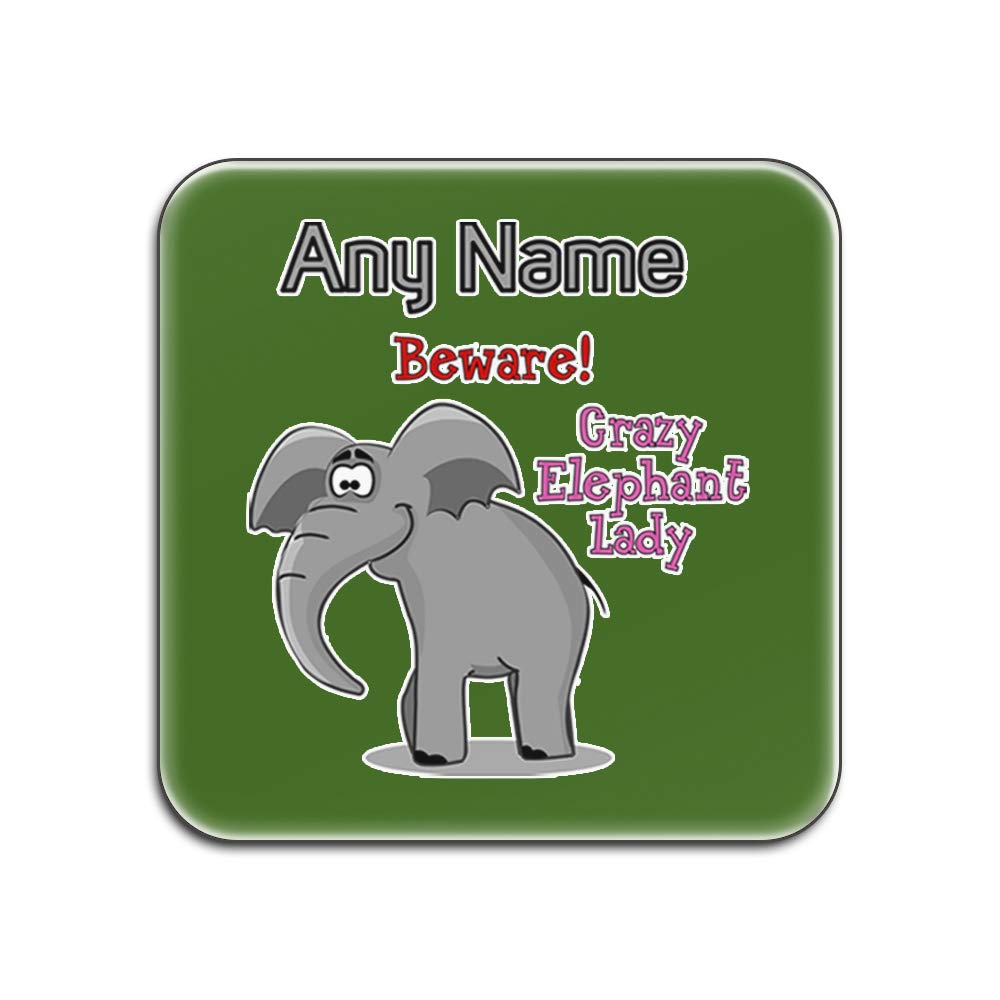Sous-verres Crazy Elephant Lady pour éliminer les traces de verre