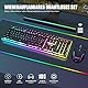 RedThunder K10 Kabelloses Gaming Tastatur und Maus Set, QWERTZ DE Layout, 3000mA Batteriekapazität und 3200 DPI für Gamer (Schwarz)