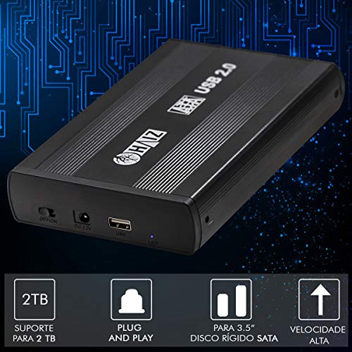 Case Gaveta Externa Hd 3.5 Polegadas Externo Usb 2.0 Sata