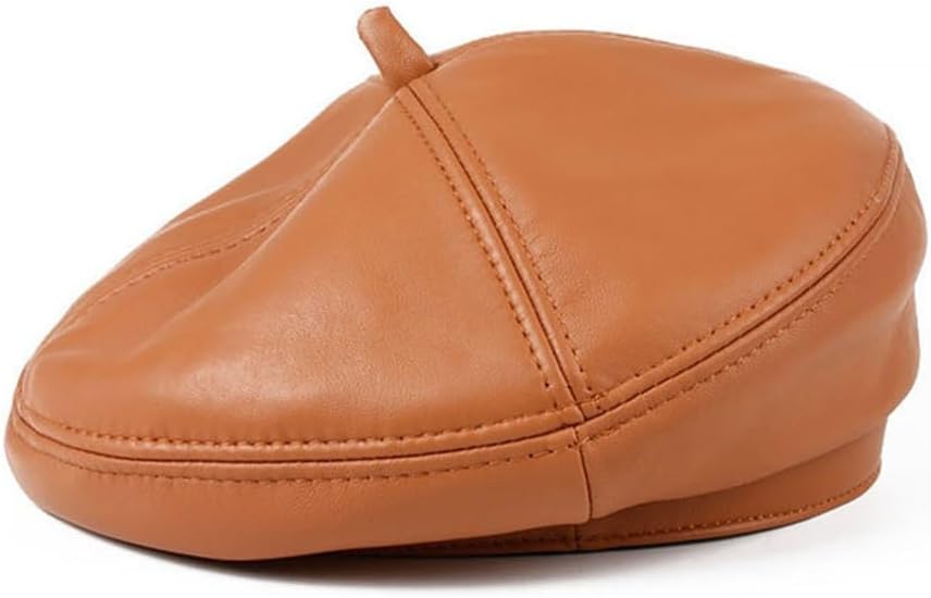 Beret Spring and Autumn Flat Top Bowler Hat Retro Brimless Warm Painter's