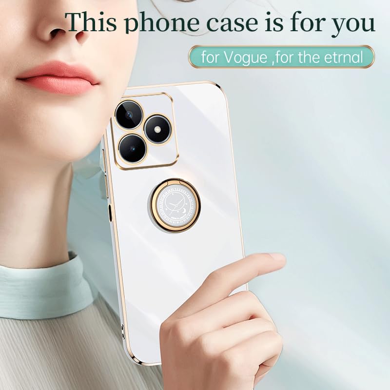 WOKEZ Telefonfodral för Realme C53 2023 - Lyxigt Skydd Vit