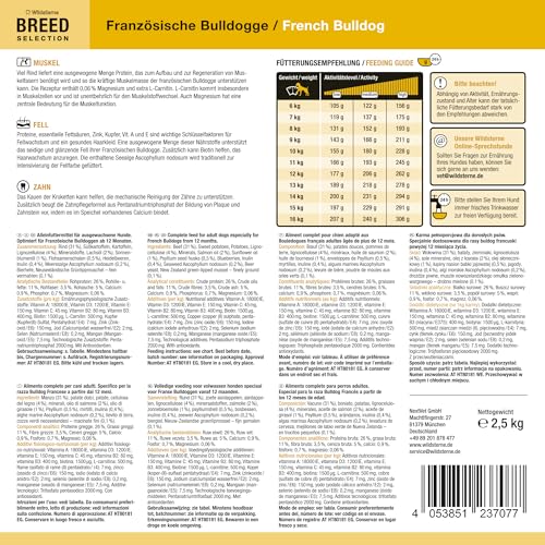 Wildsterne Breed Selection Französische Bulldogge 2,5 kg | Getreidefreies Trockenfutter | Monoprotein | von Tierärzten entwickelt