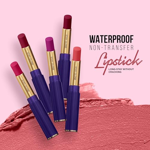 Image of Maliao Non-Transfer Waterproof Lipstick Color Stay | Long-Lasting & Smudge-Proof | Bold, Vibrant Color | Kiss-Proof & Transfer-Resistant | All-Day Wear | 611-Cerise Red, 4g
