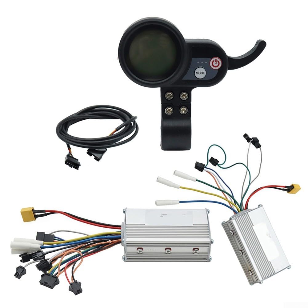Kit de medidor de controlador de 48 V 52 V 60 V 25 A para scooter eléctrico JP, piezas de repuesto compatibles y línea de conexión (juego de 48 V 25 A)