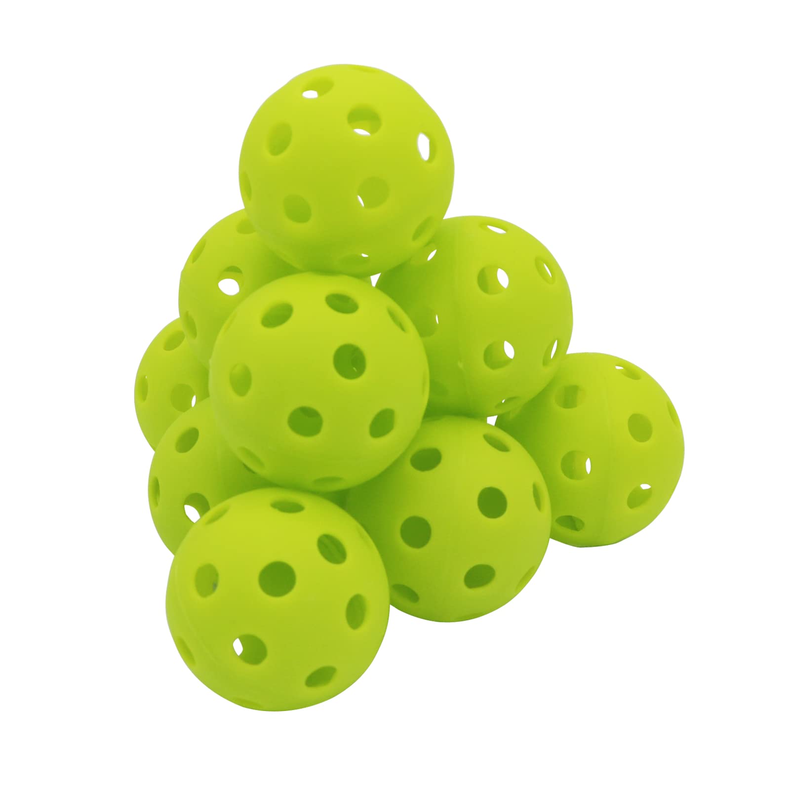 Avesfer12/20/40 Pack Plastic Golf Balls Soft [Anti-Crack] 42mm Training Golf Balls for Swing Practice Golf Balls for Backyard Limited Flight Airflow Hollow at Home Use Indoor Green