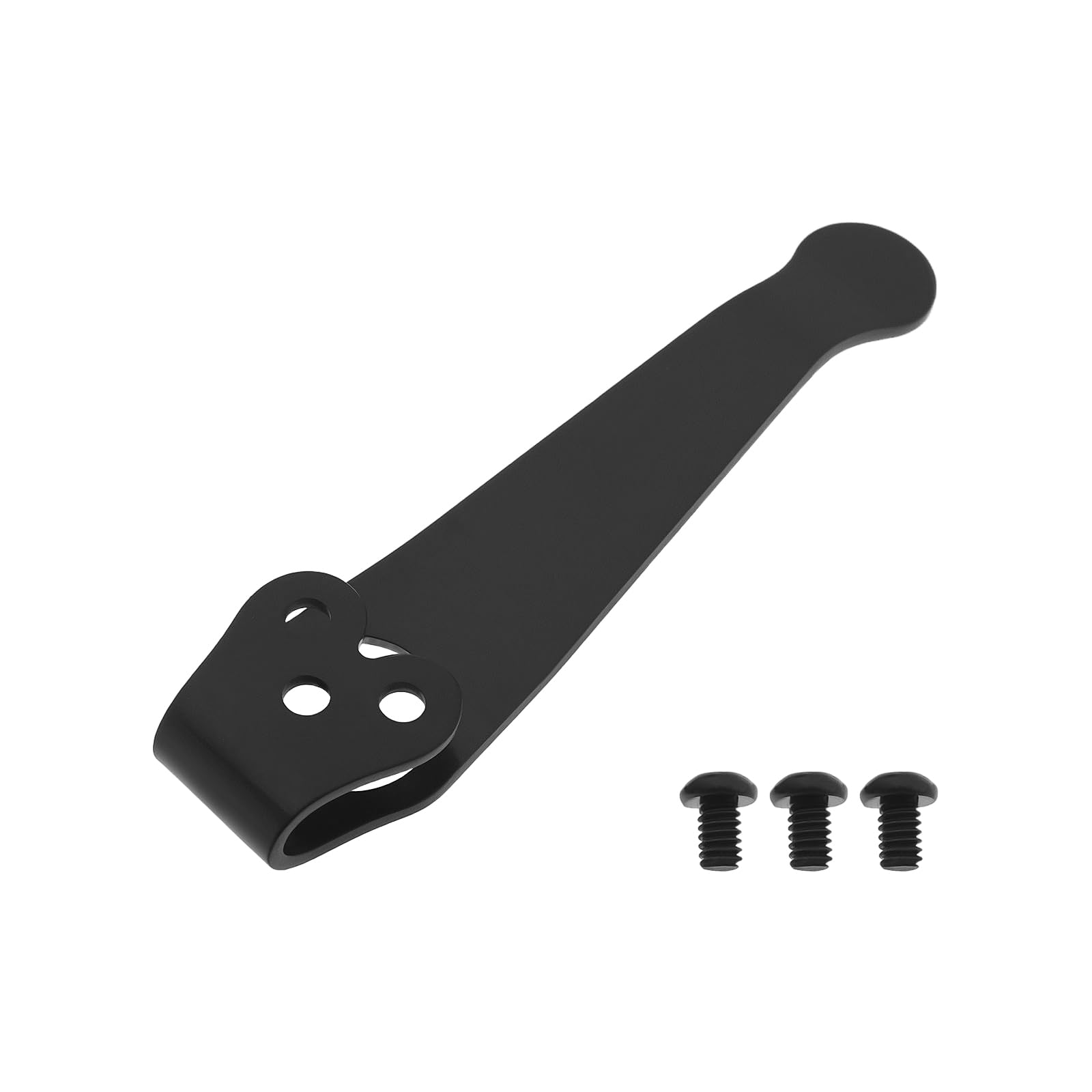 Be In Your Mind 1pc Enhanced Deep Carry Pocket Clip with 2-56UNC Screws Portable Waist Clips Compatible with Spyderco C81 C10 C11 (Black)