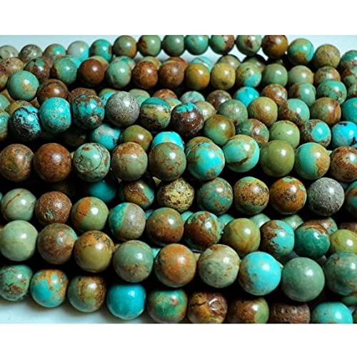 Perles rondelles turquoise naturelle véritable 8mm LKBEADS gemme artisanale