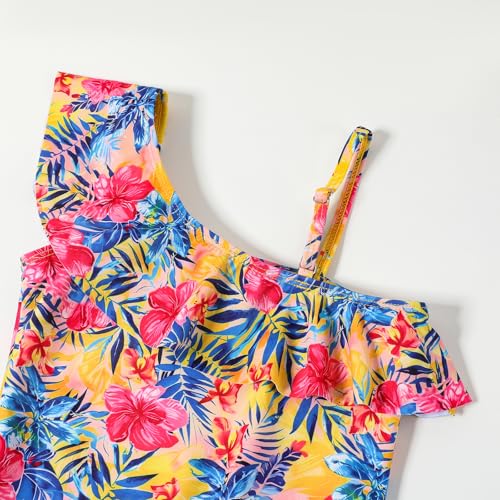 Image of Girls One Piece Swimsuit, Quick Dry Cute Bathing Suit for Kids, Comfortable Swimwear for Beach for 5-12 Years