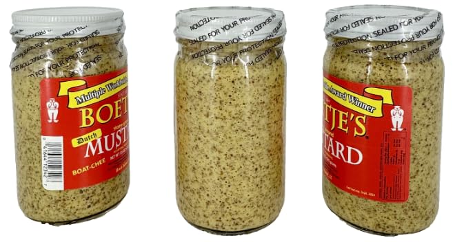 Boetje's Award Winning Stone Ground Dutch German Style Mustard 3 Pack 8.5 Ounces