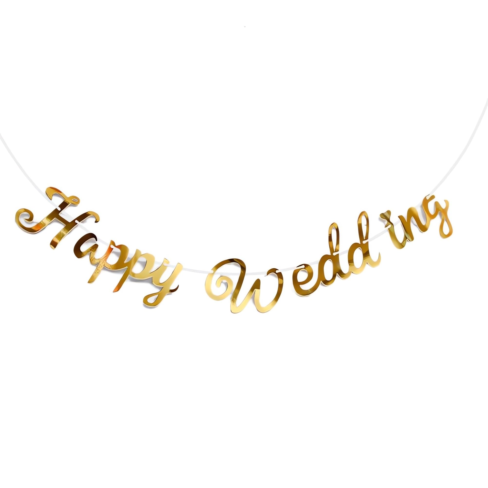 Amazon.co.jp: LEDMOMO バナー ガーランド HAPPY WEDDING