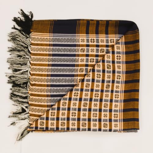 Image of Cotton Shemagh Keffiyeh Scarf - Lightweight Tactical Desert Head Neck Wrap, Sun Protection Outdoor Scarf for Summer Hiking
