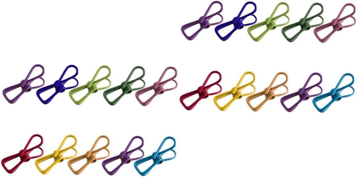 Clothes Pegs for Washing Line 100 Pcs Stainless Steel Clothespins Clips Cord Clothes Pins File Folders Socks Clothespin