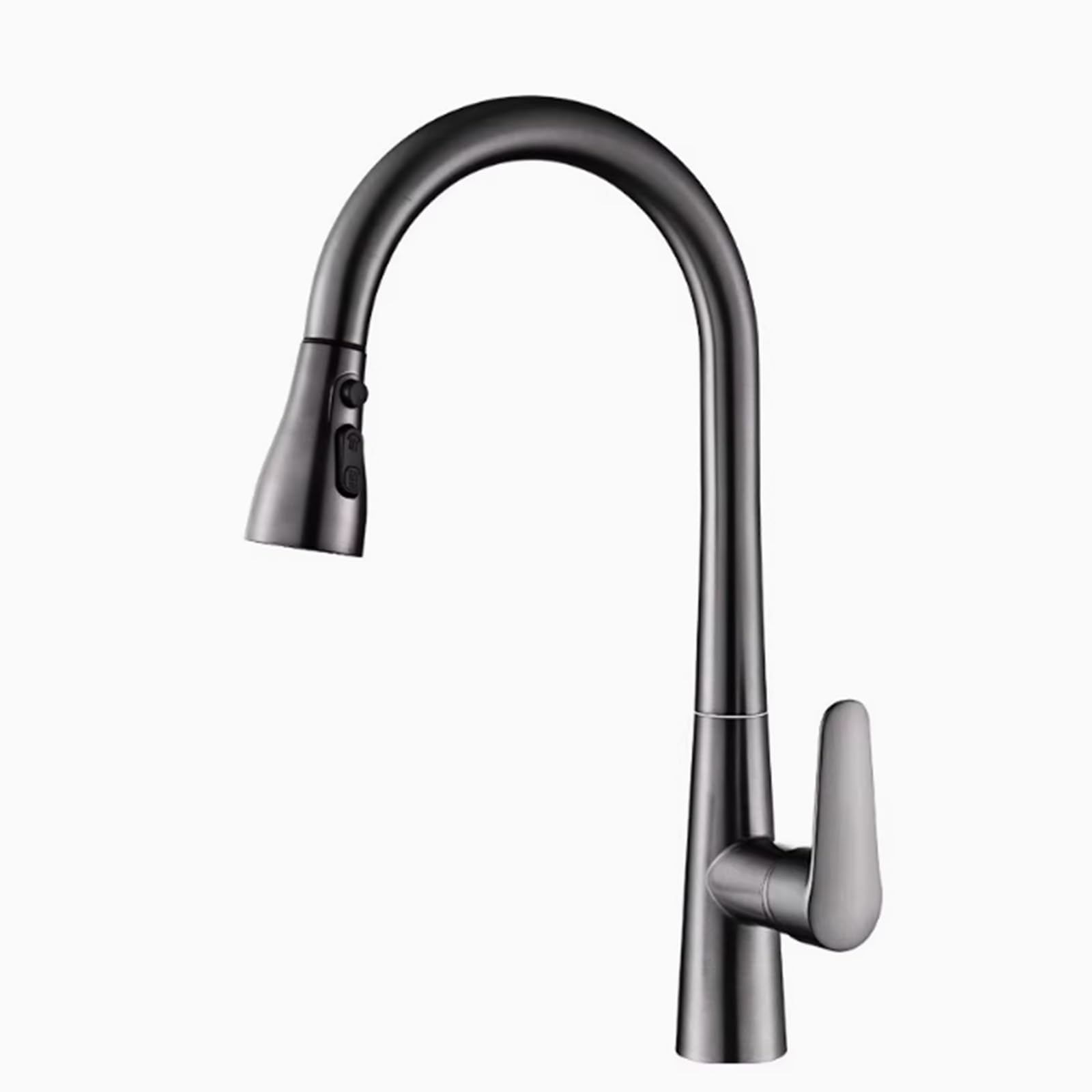 Grifo Cocina Extraible con 3 Modos, Todo Cobre, Agua Fría Y Caliente Giratorio A 360 Grados, Gris