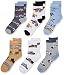 Jefferies Socks Little Boys' Trains/Trucks/Cars Pattern Crew Socks 6 Pack, Multi, X-Small