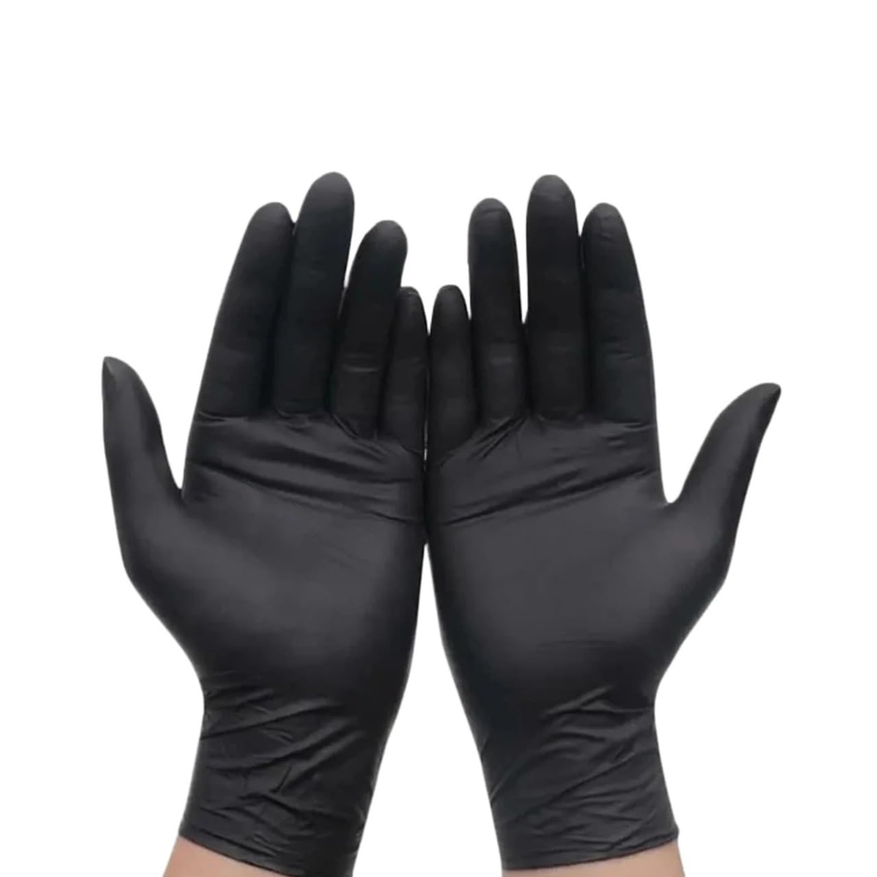 100/50/20 szt. Jasnoróżowe białe jednorazowe rękawiczki nitrylowe wodoodporne antystatyczne trwałe narzędzia kuchenne(Black 100PCS,M)