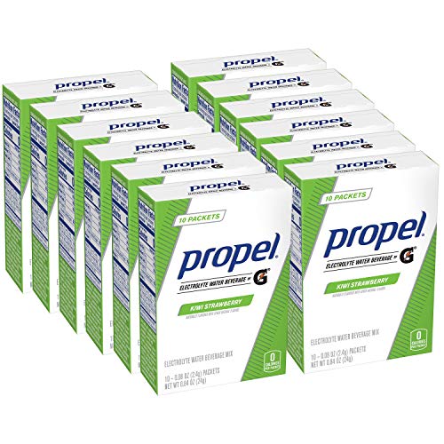 Propel Powder Packets Kiwi Strawberry With Electrolytes, Vitamins and No Sugar ,0.84 Oz,Pack