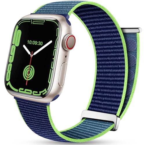 Modello compatibile: Mastten cinturino in nylon sportivo compatibile con Apple Watch series 1, series 2, series 3, series 4, series 5, series 6, series 7, se, cinturini in tessuto traspirante per iWatch 42mm 44mm 45mm (Nota: Smartwatch non incluso )